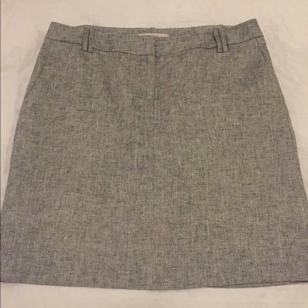 LOFT grey metallic skirt 14, business skirt